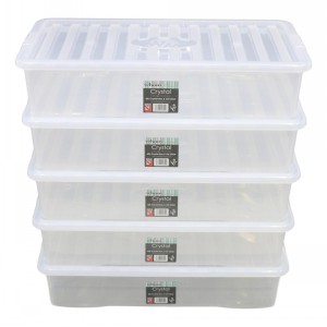 Wham Crystal Plastic Storage Box & Lid Size 13 (42 Litre)